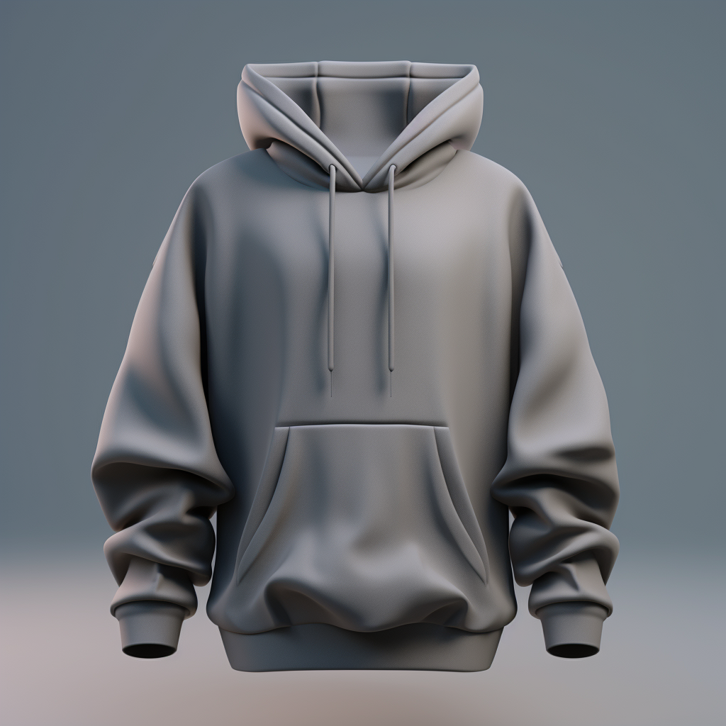 Fancy Grey Hoodie - NFT Marketplace Avatar 3D Object