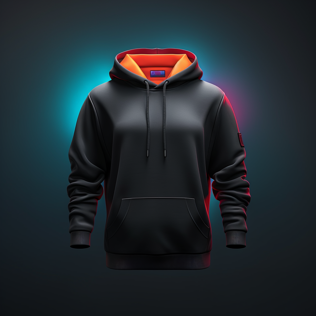 Hoodie mockup on simple background