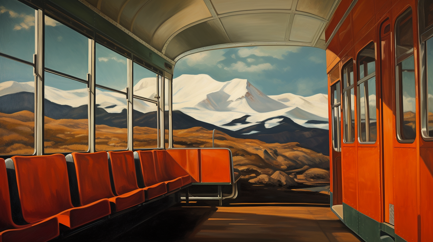 Edward Hopper painting of scenic railway  ?️