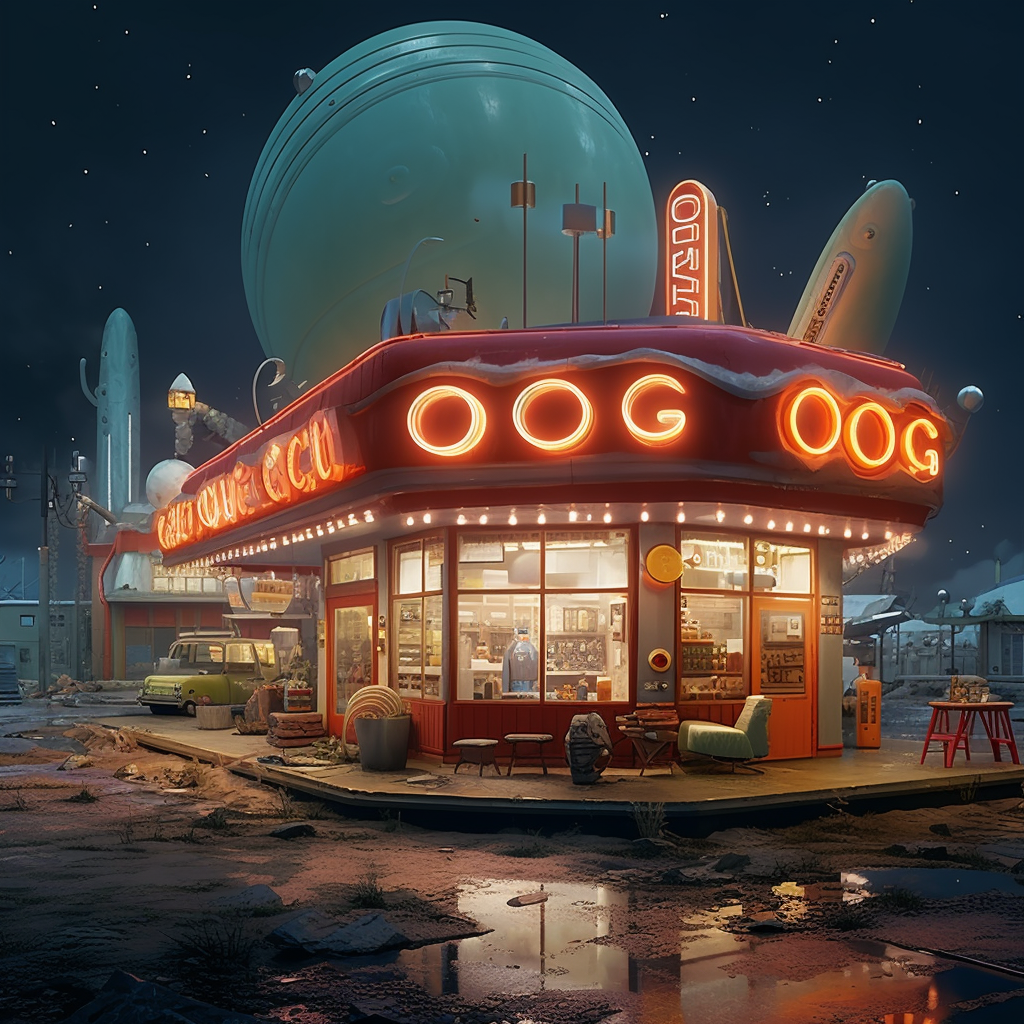 Soviet Olog's hot dog store sign