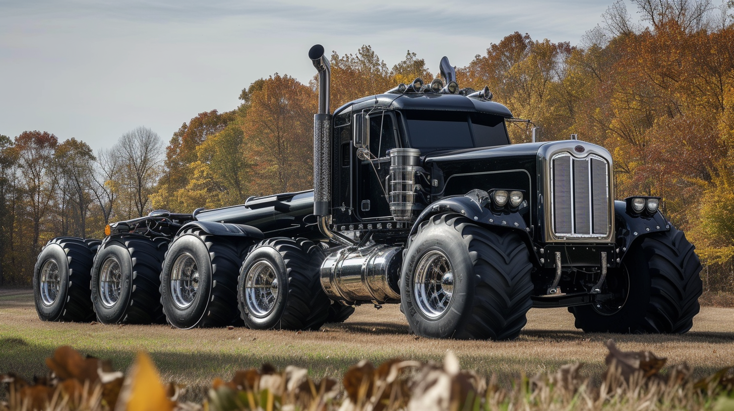 black mack truck photo