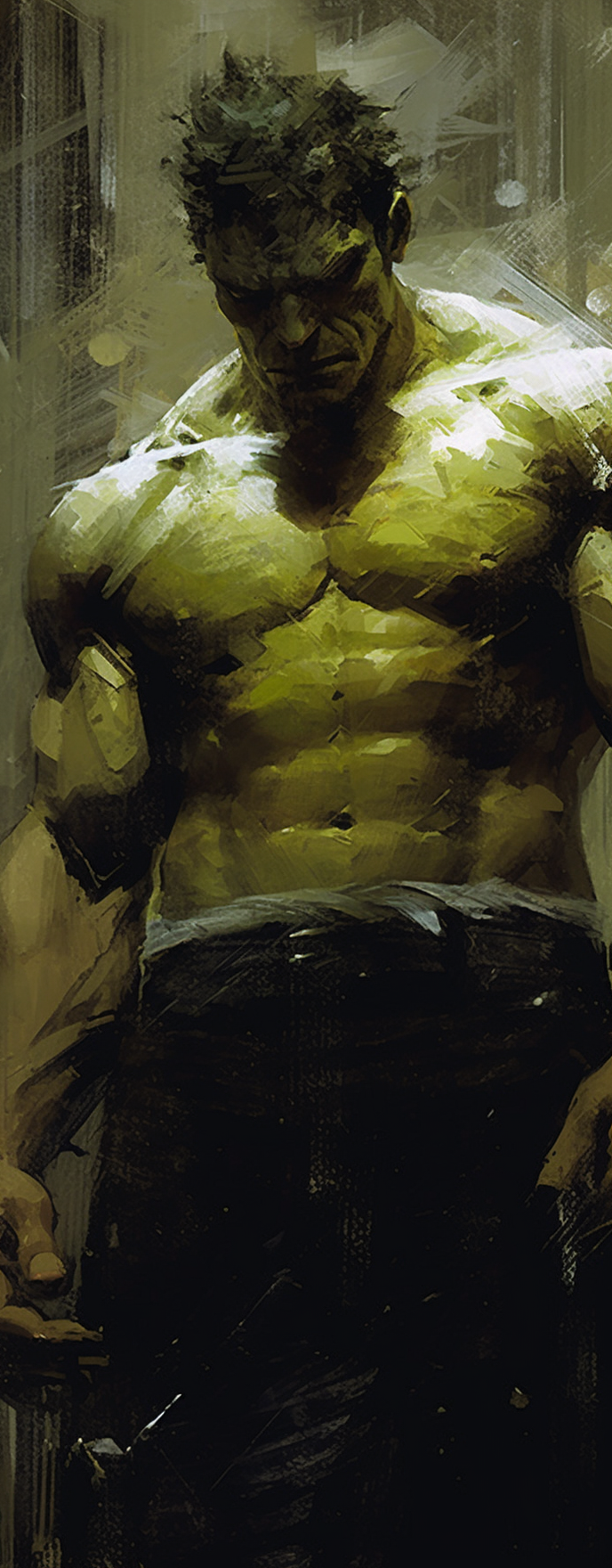 Full body Hulk painting by Sergey Kolesov