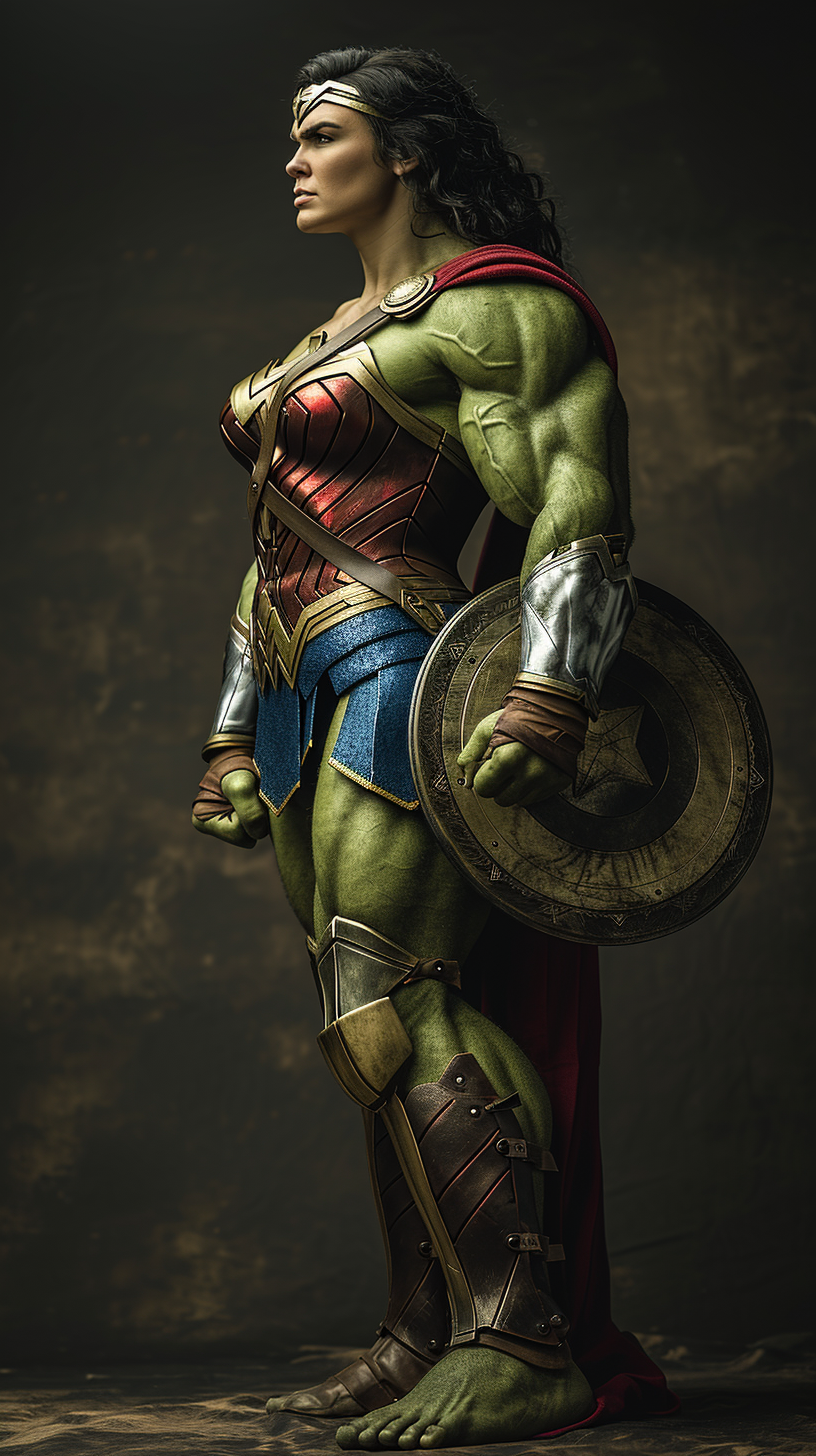 Hulk transformed into Wonder Woman in stunning photo