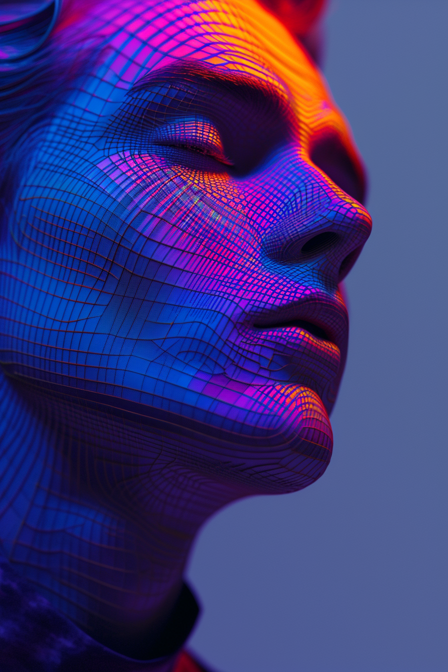 Human basemesh with abstract mimic