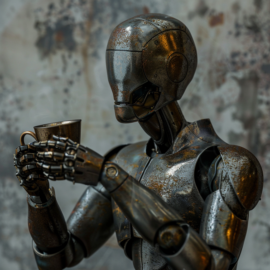 Oscars award humanoid coffee drinker