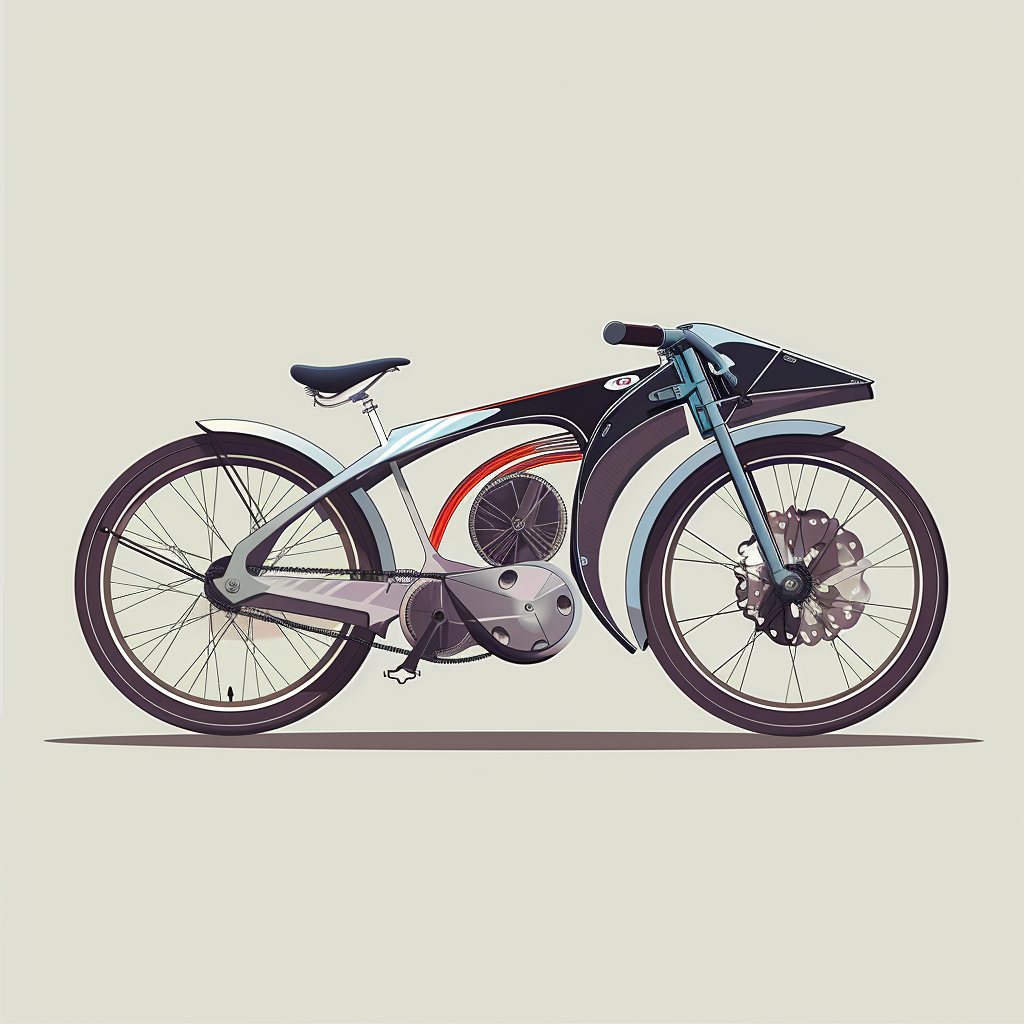 Hybrid vehicle with bicycle and motorcycle design