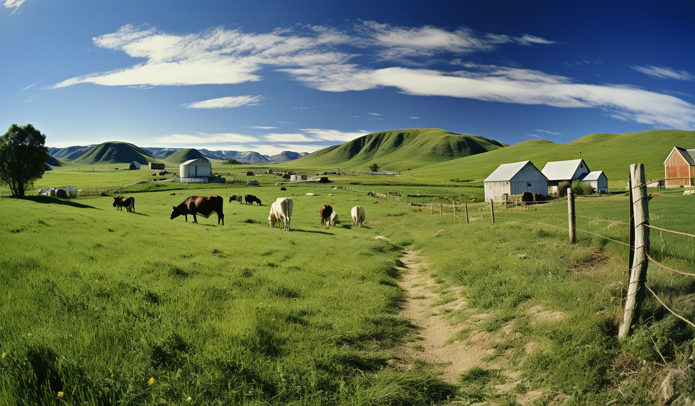 Idyllic farm on Montana grass prairie  ?