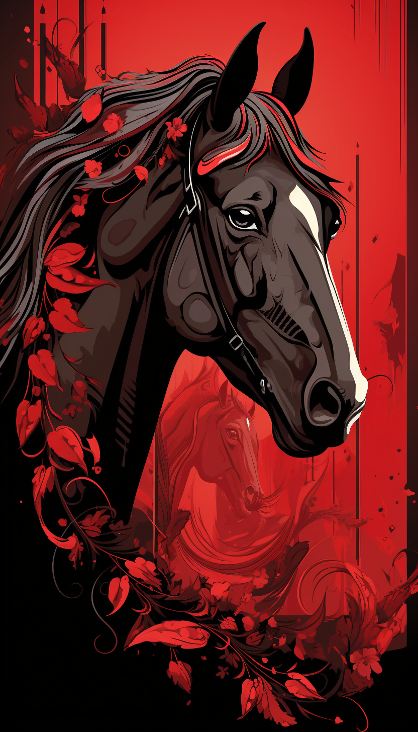 Illustration of a Horse in Rob Bliss Style