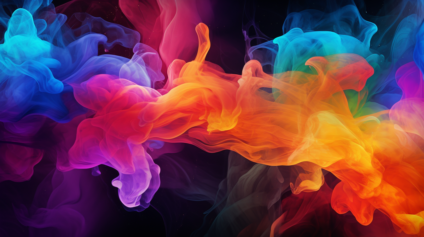 Colorful Fluid Powder Abstract Background