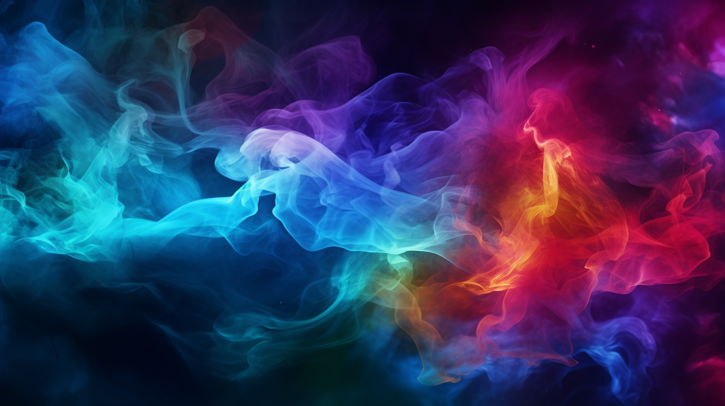 Vibrant flame and ice abstract artwork