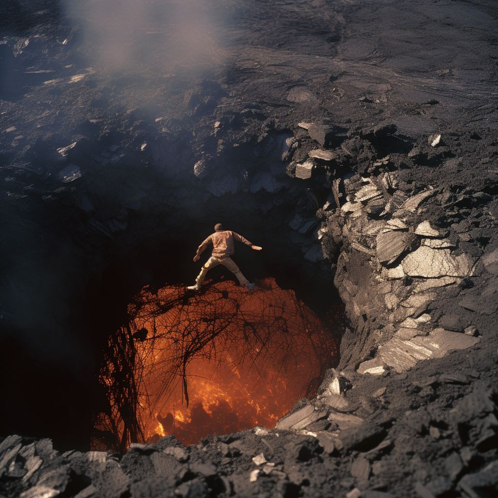 Indestructible Man Impacting Lava Flow