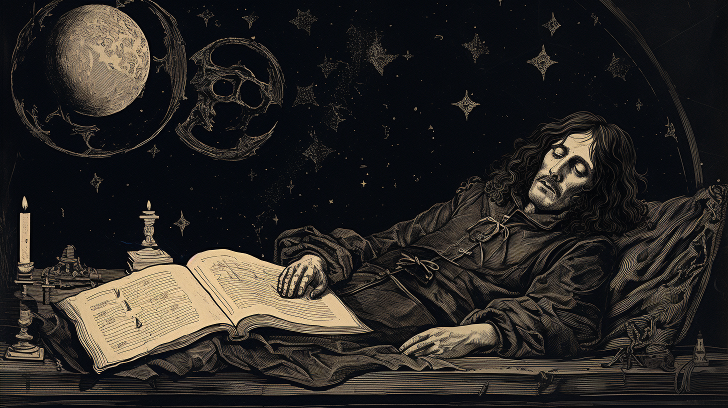 Nicolaus Copernicus on Death Bed Sketch