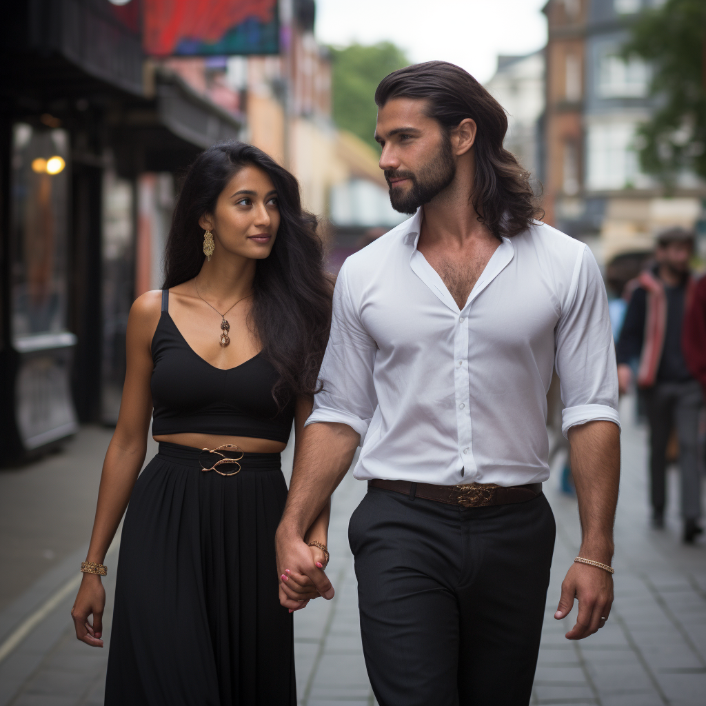 Irish woman and Sri Lankan man on a romantic date