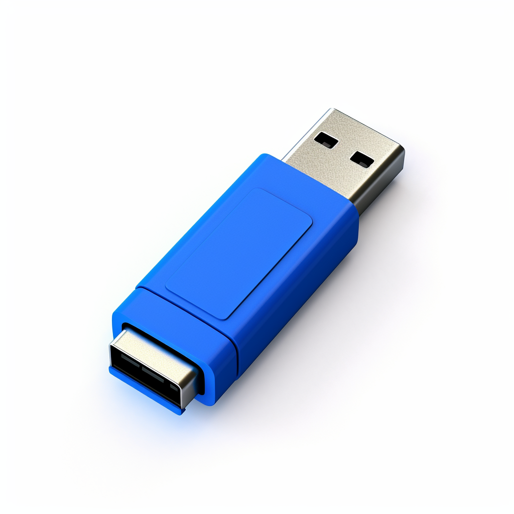 USB Stick on White Background