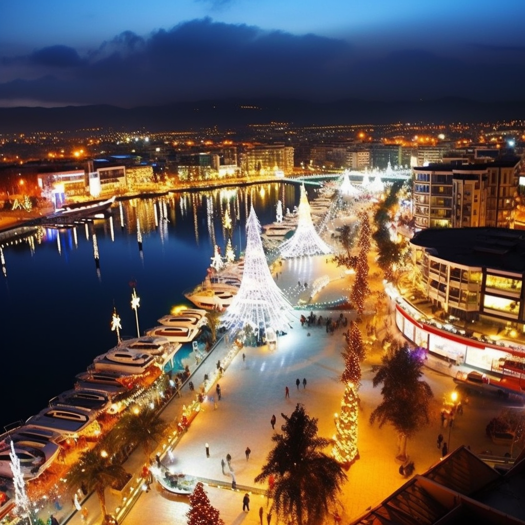 Christmas decorations in İzmir Turkey