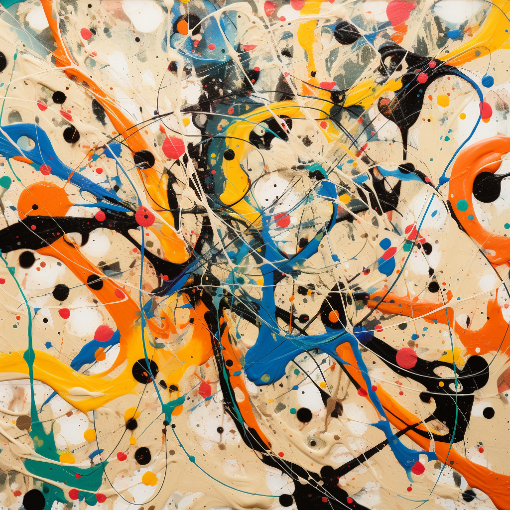 Abstract art in Pollock style