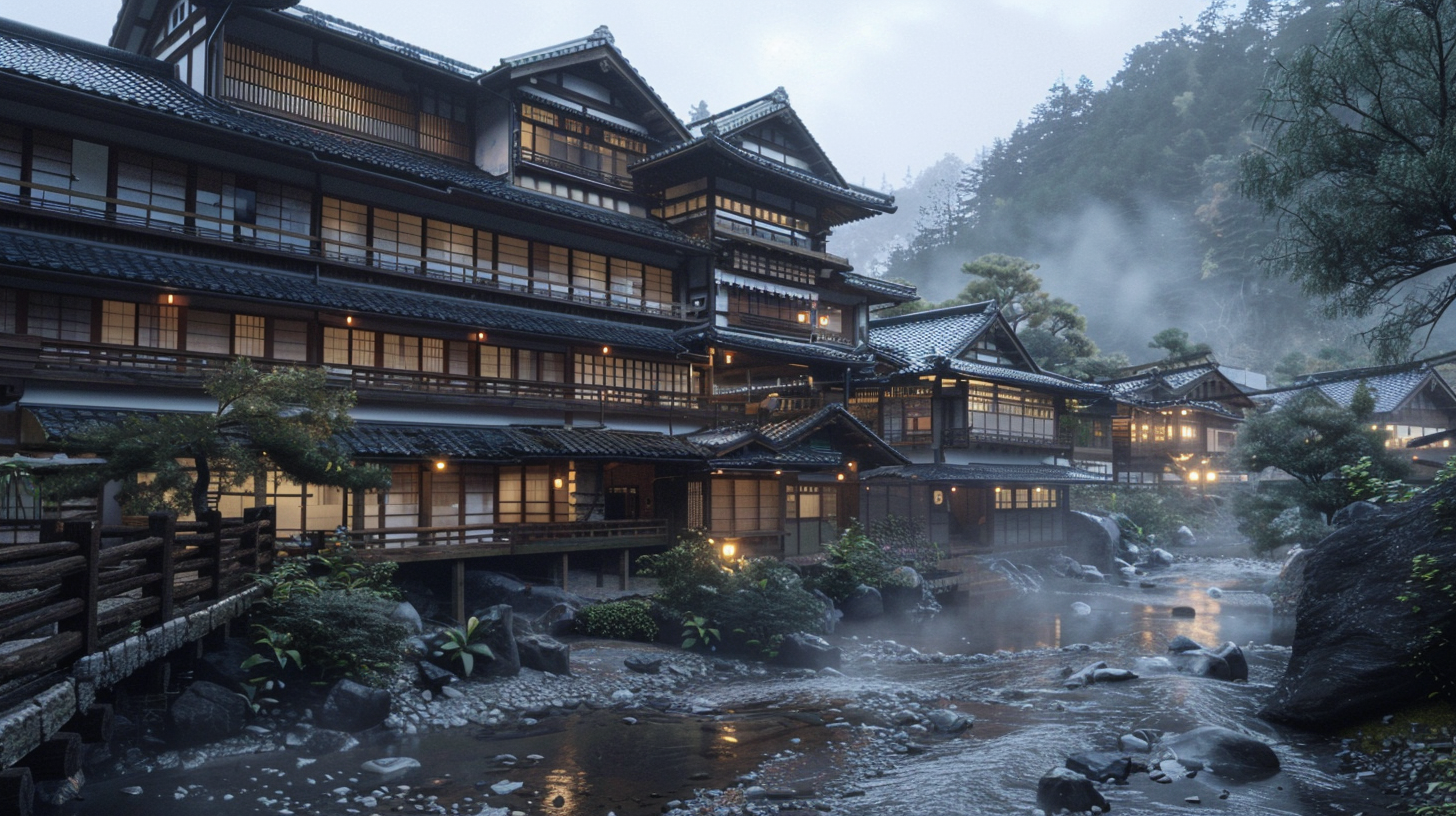 Japanese oldest hotel onsen photo