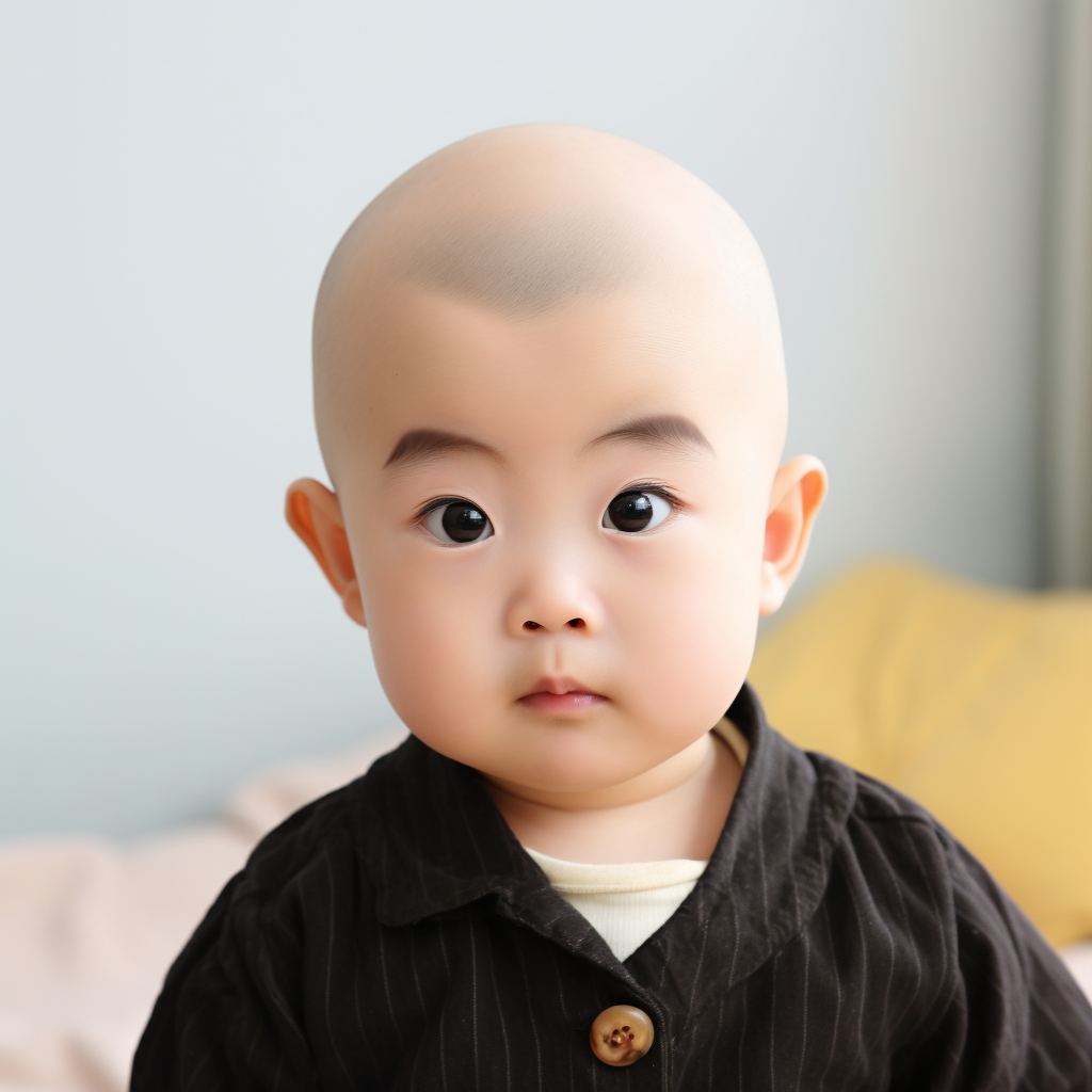 Japanese Boy with Unique Hair