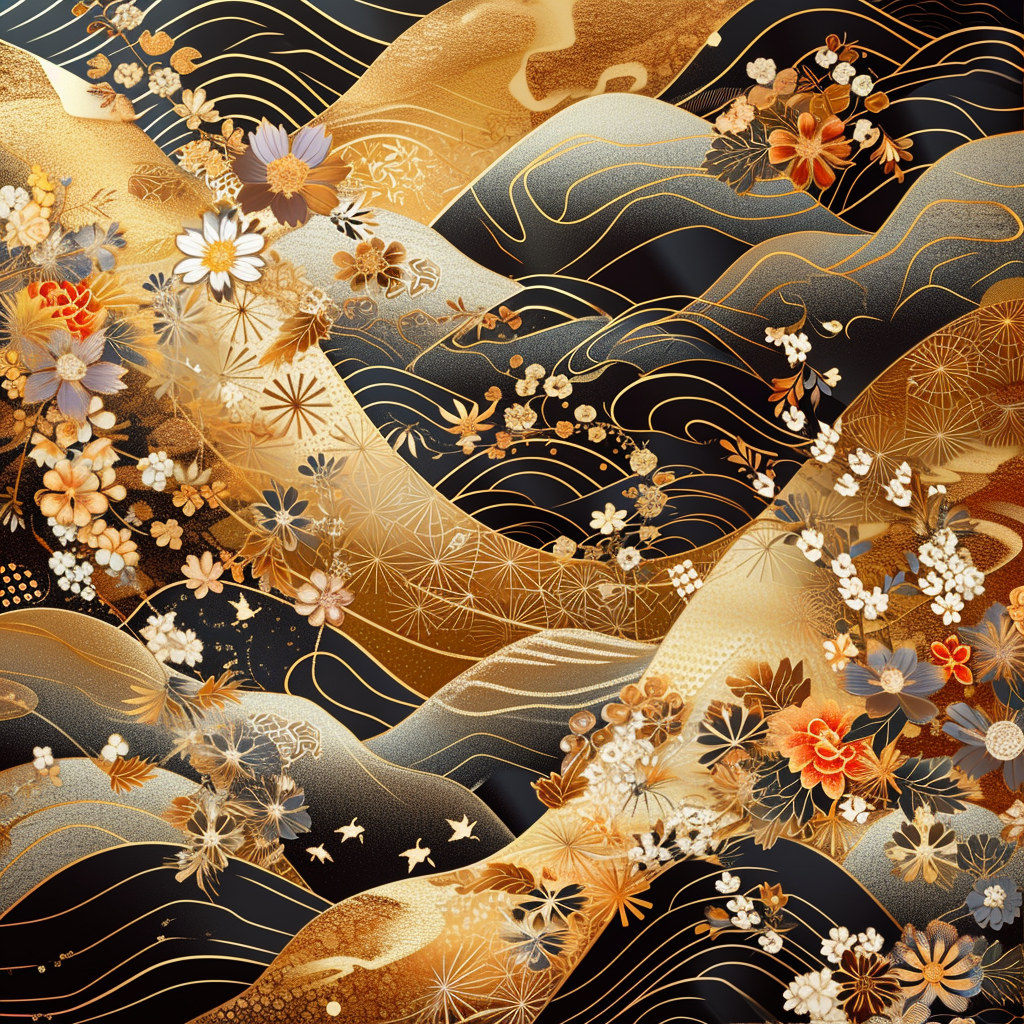 Japanese Kimono Patterns Textures