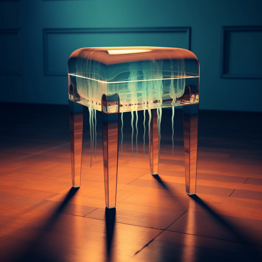 Stunning jelly furniture with reflection