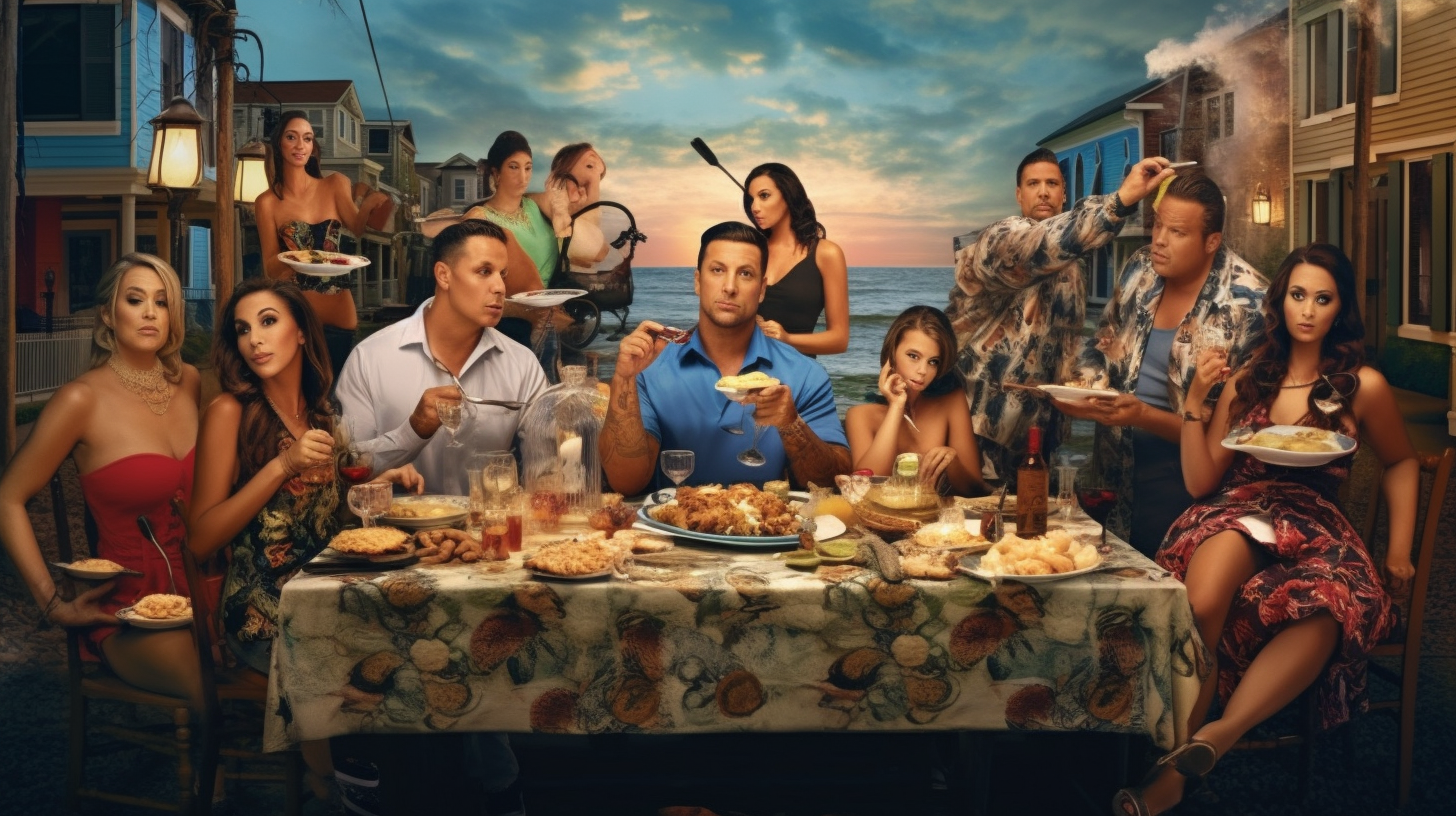 Comical representation of the Jersey Shore characters