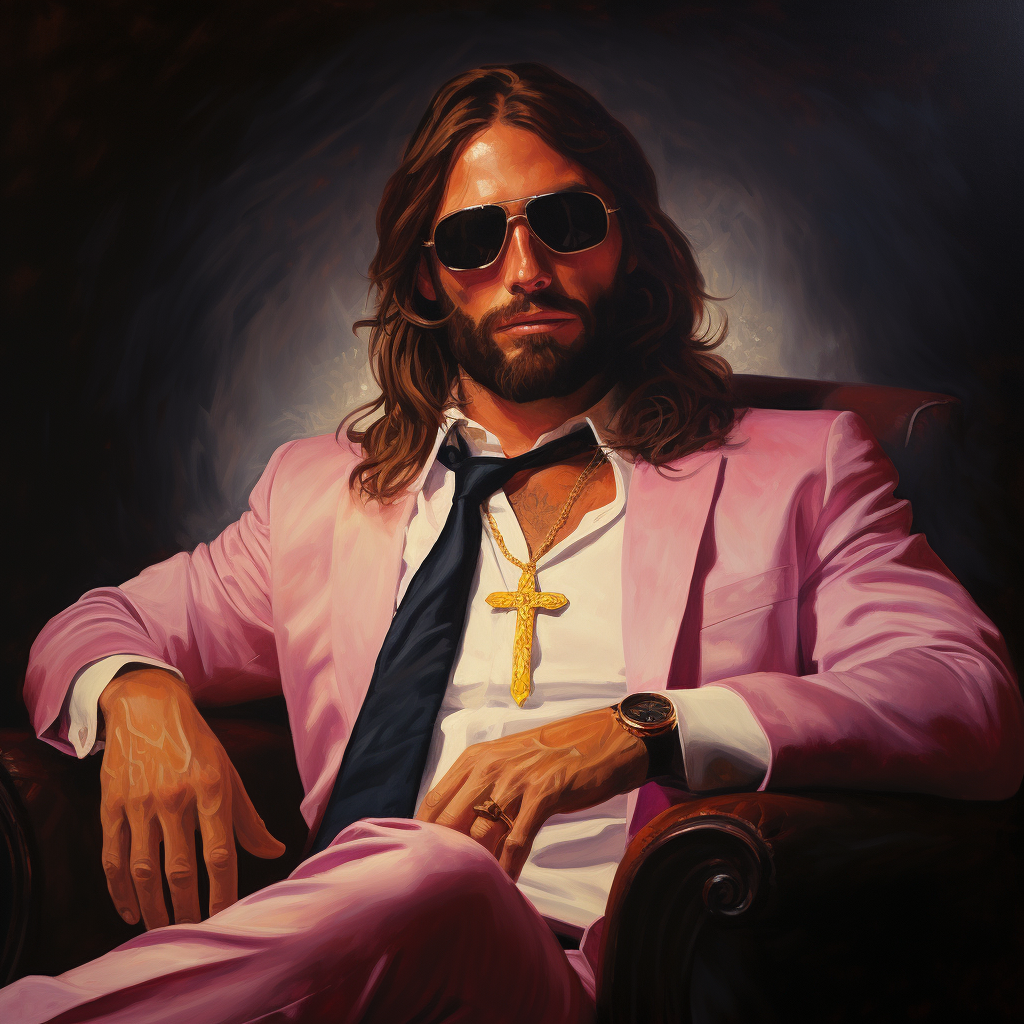 Jesus Christ as 80s Mob Boss