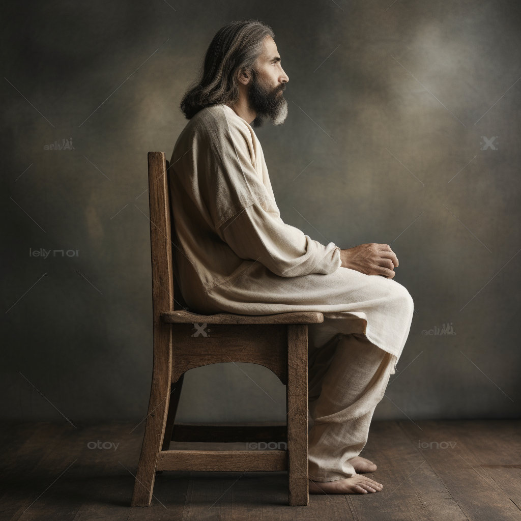 Side view of Jesus Christ radiating kindness