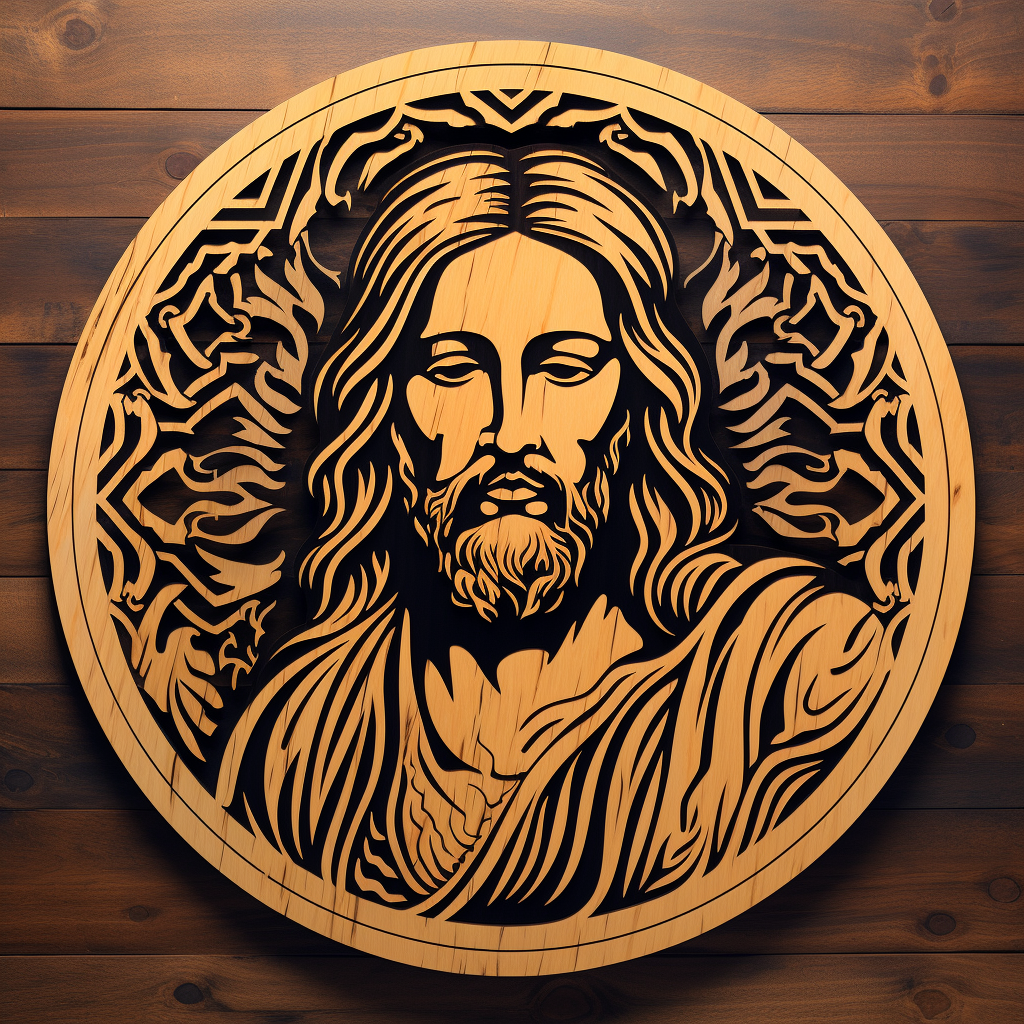 Jesus Christ Stencil Pattern for Laser Cutting