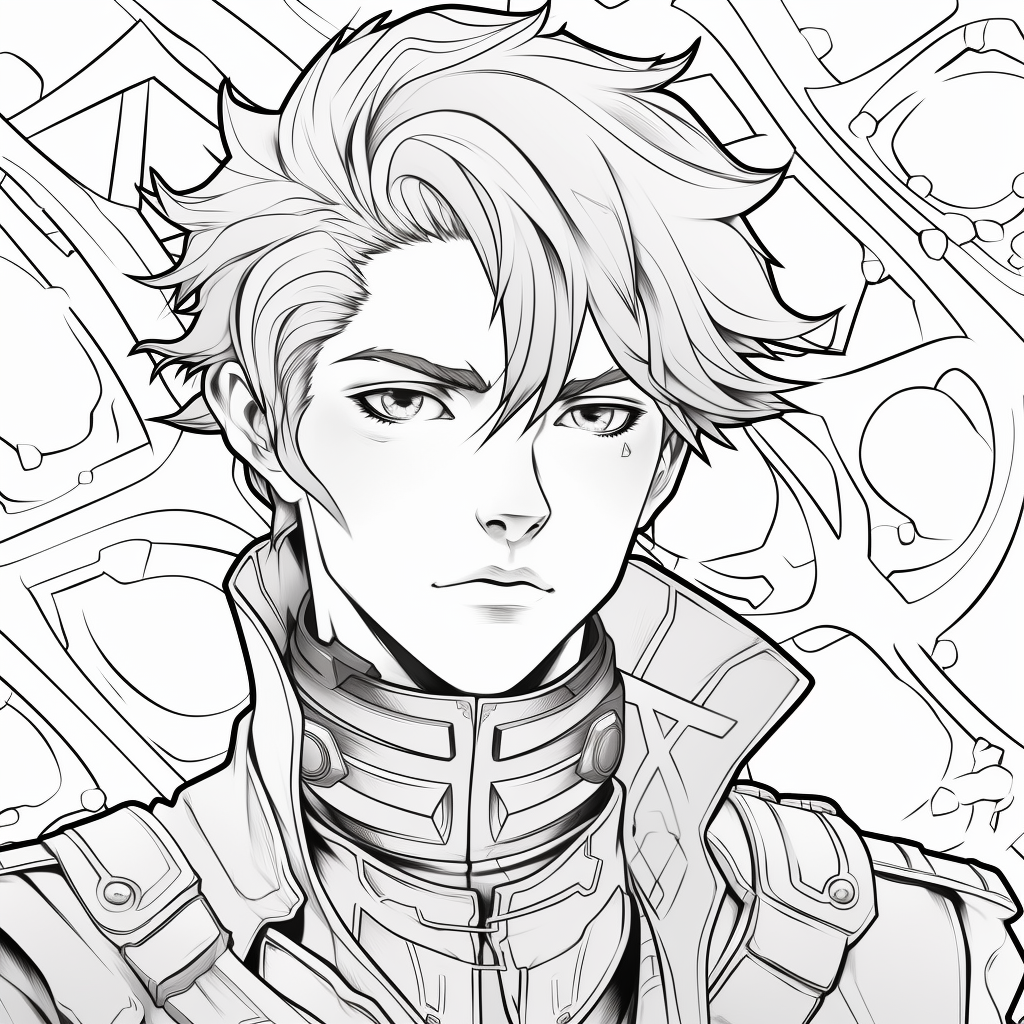 Black and white coloring page of Jojo Satoru