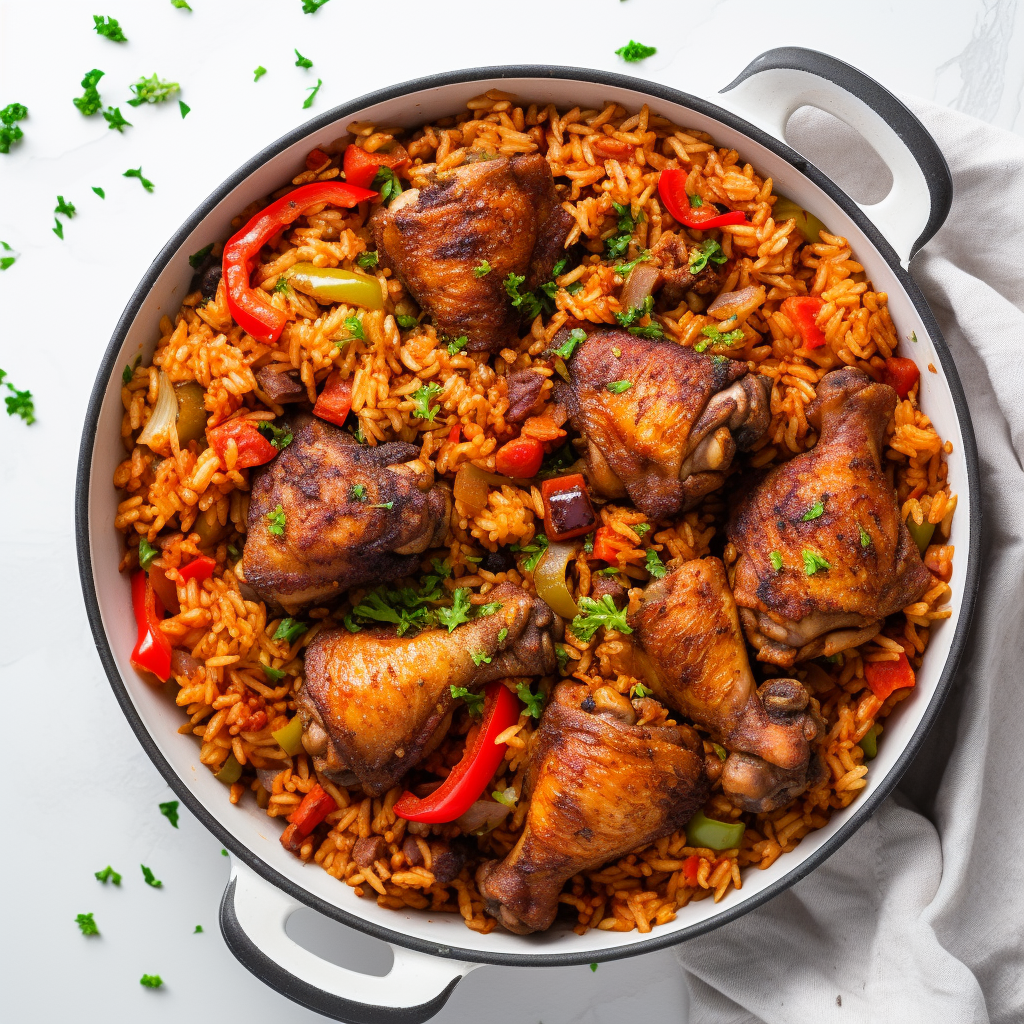 One-pot Jollof Rice with Chicken