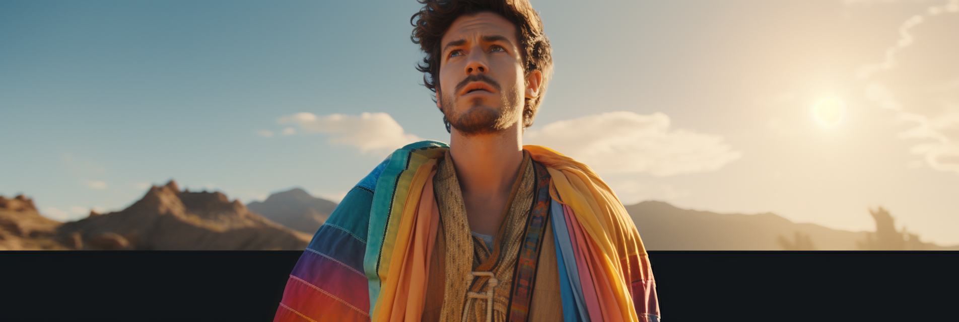 Joseph wearing his colorful coat