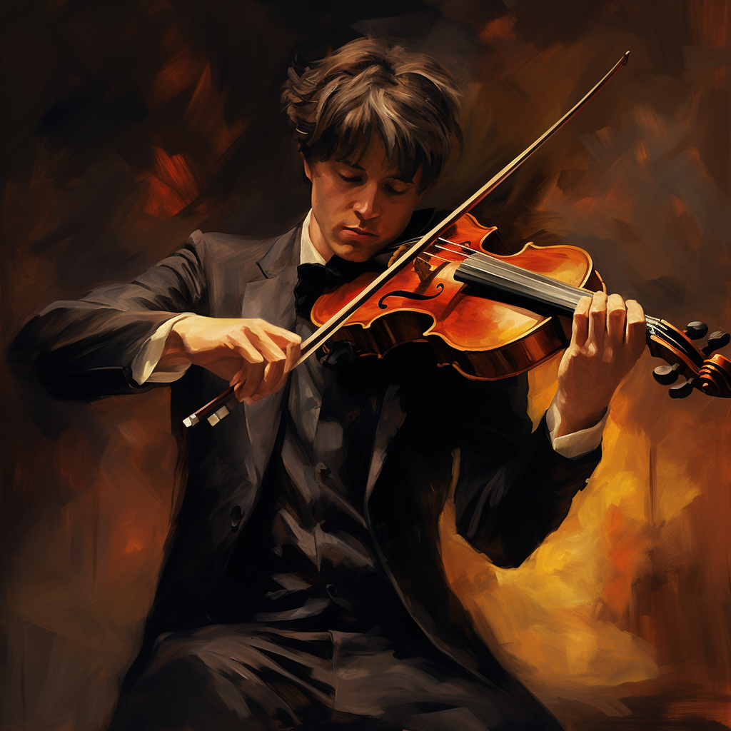 Joshua Bell performing with Stradivarius violin