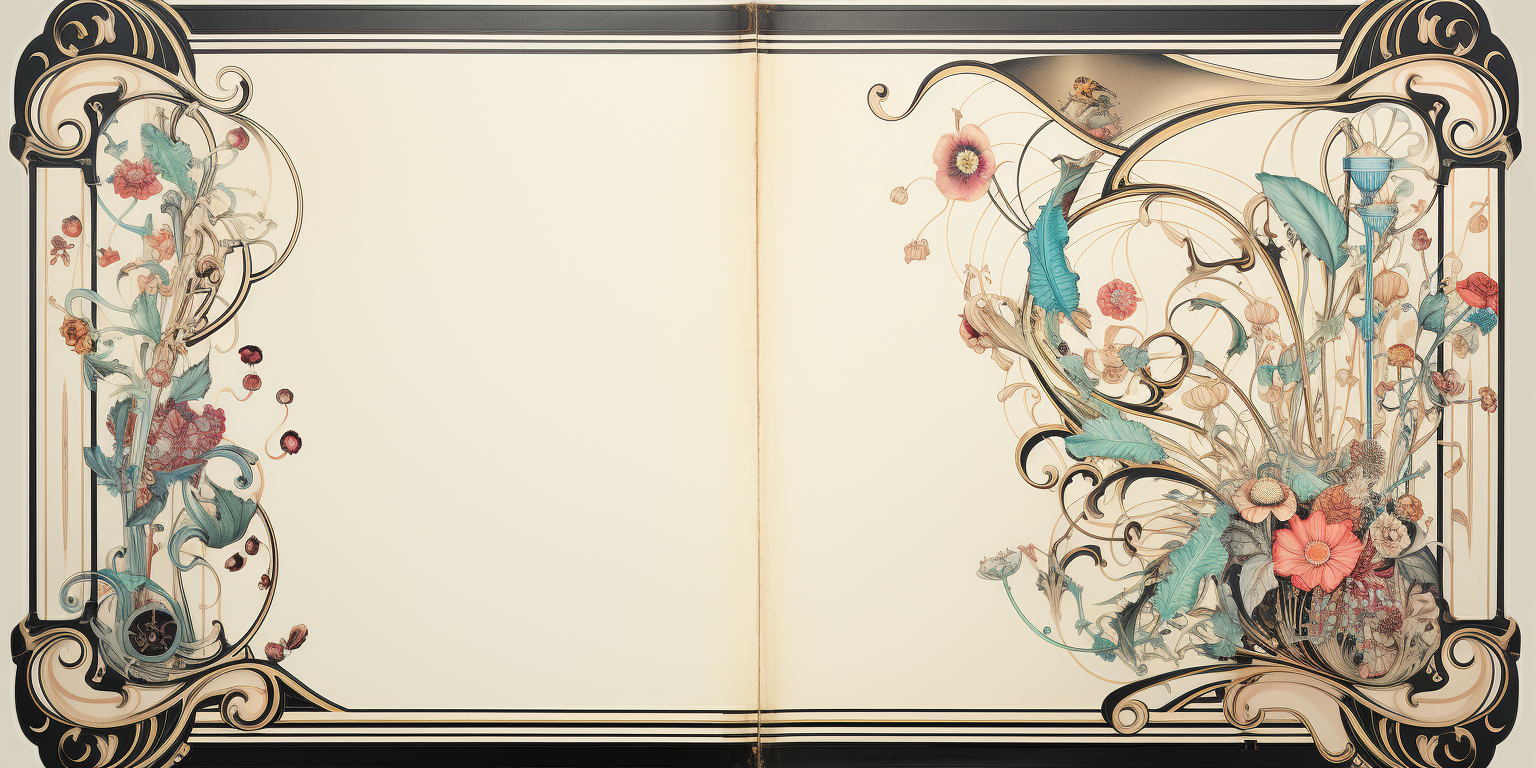 Jugendstil Style Menu Template Image