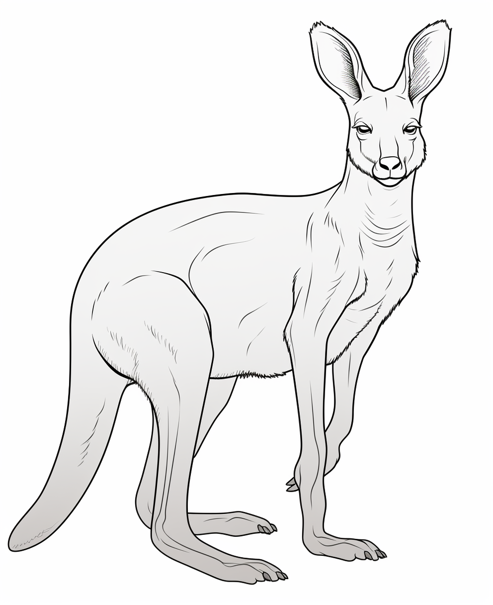 Cartoon Kangaroo for Kids