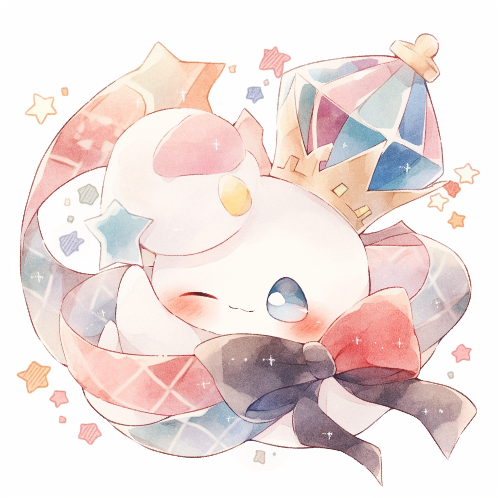 Cute jellybean with a tiny crown