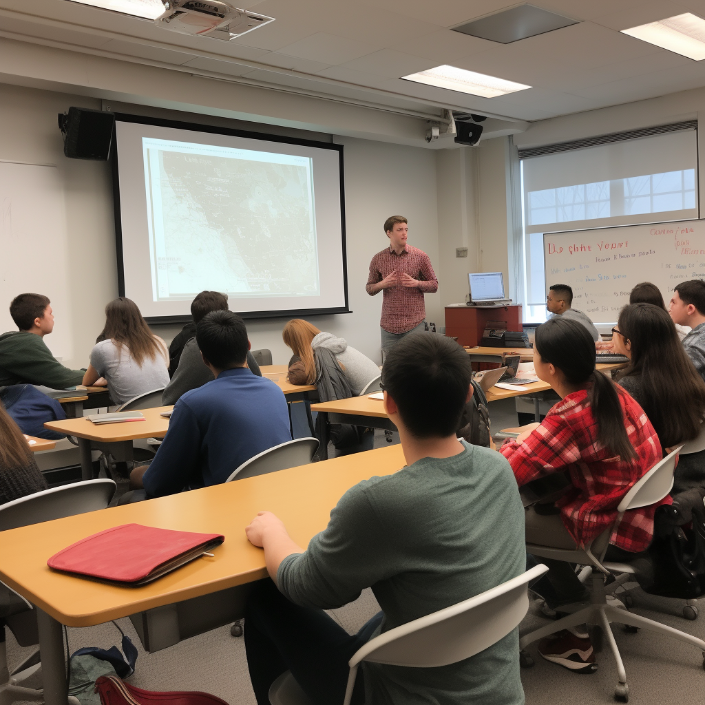 Kelsey Nguyen teaching a class at Boston University