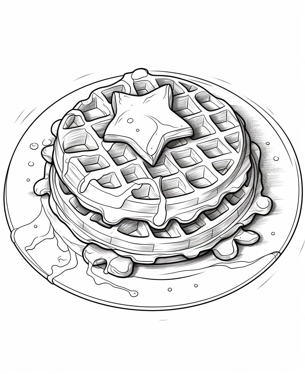 Cartoon-style waffle image for kids