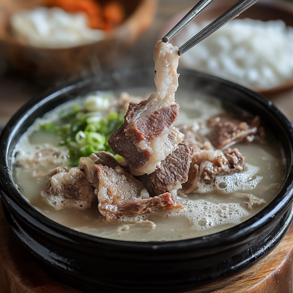 Korean ox bone soup bowl