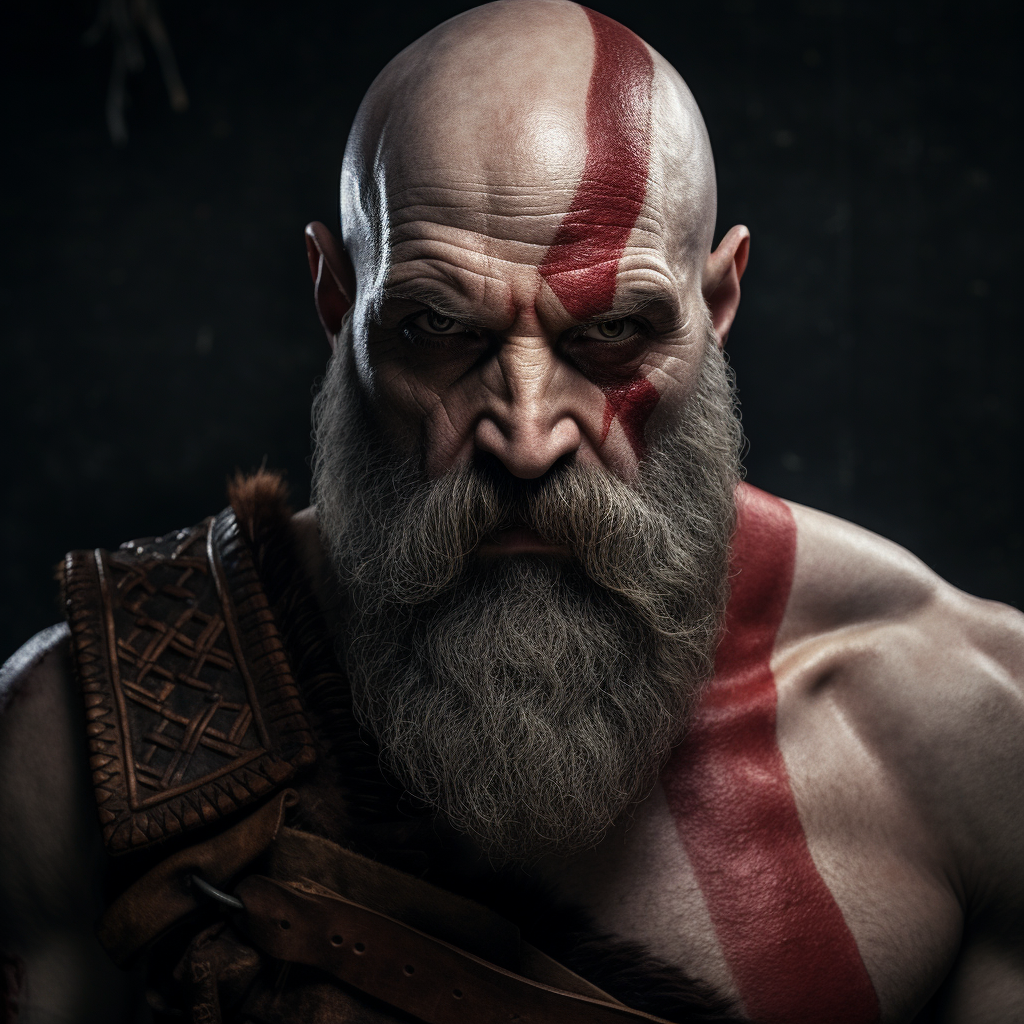 Kratos without beard relaxing