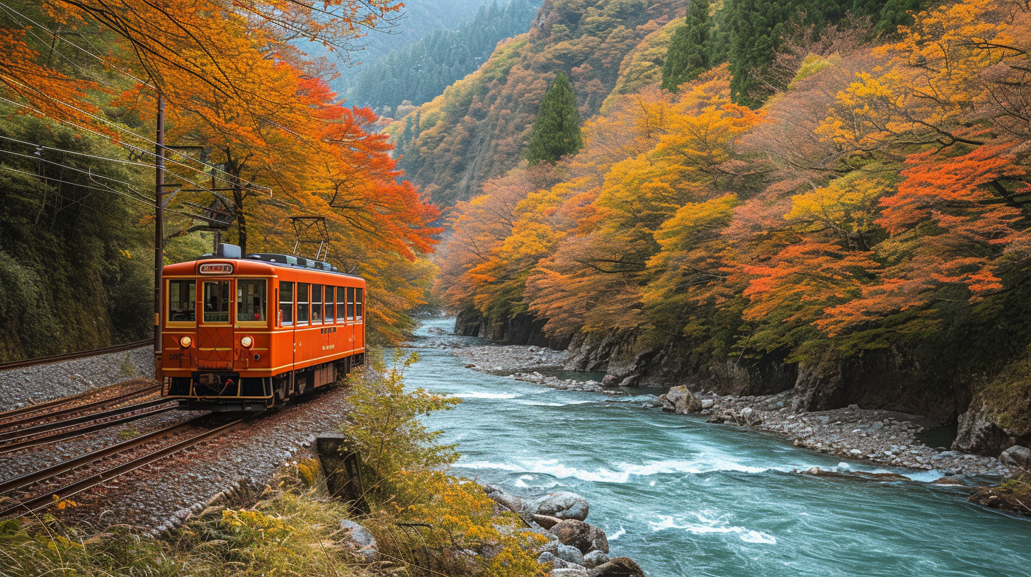 Kurobe Gorge Autumn Leaves Trolley