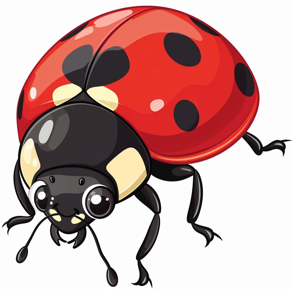 Cute ladybug clipart in PNG format