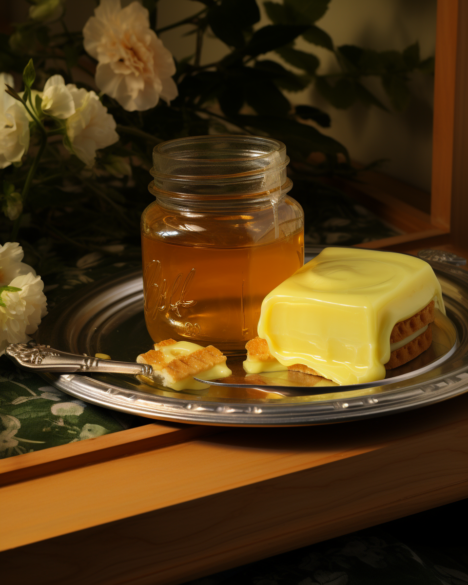 Lanolin butter jar on mattress