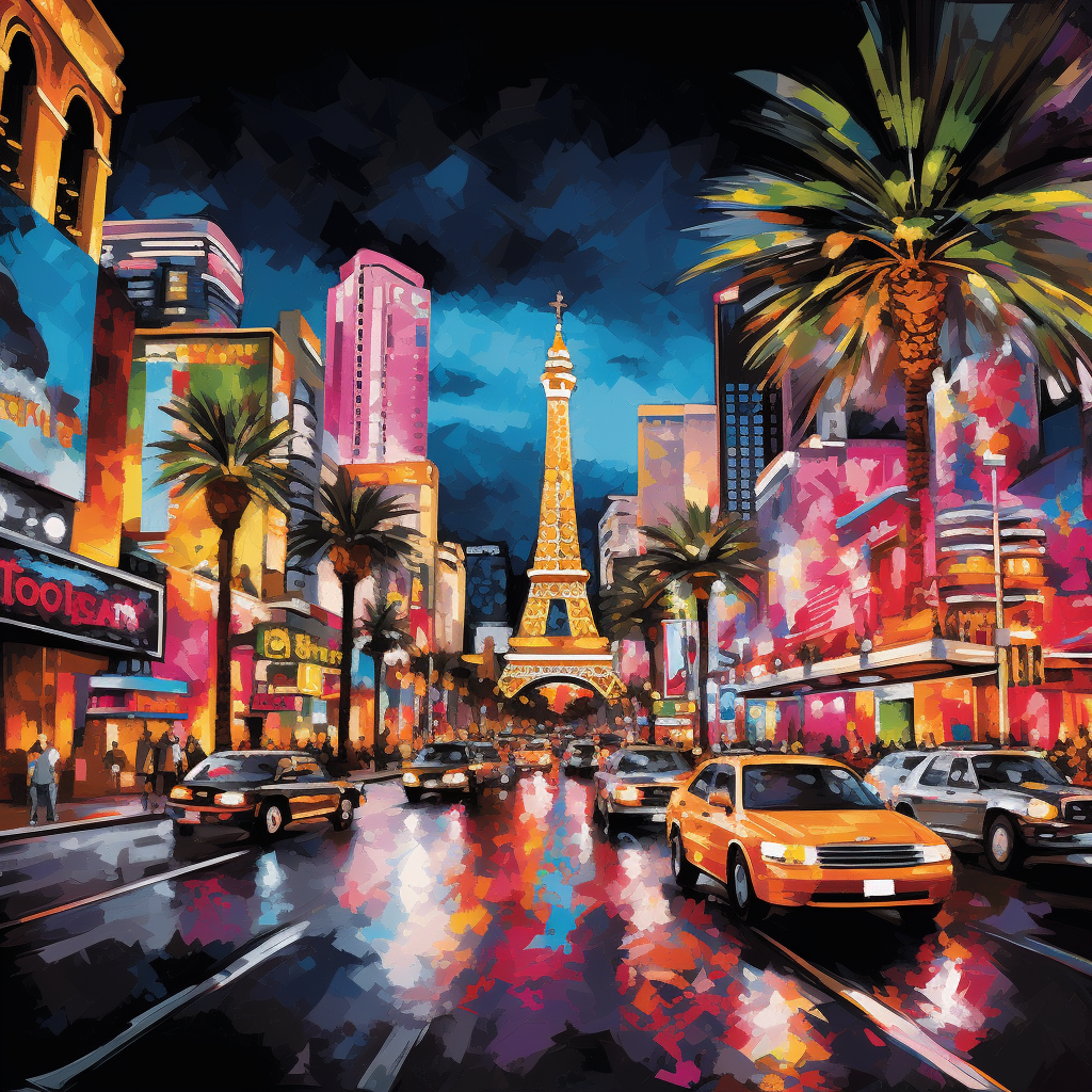 Vibrant Las Vegas Strip Night Image