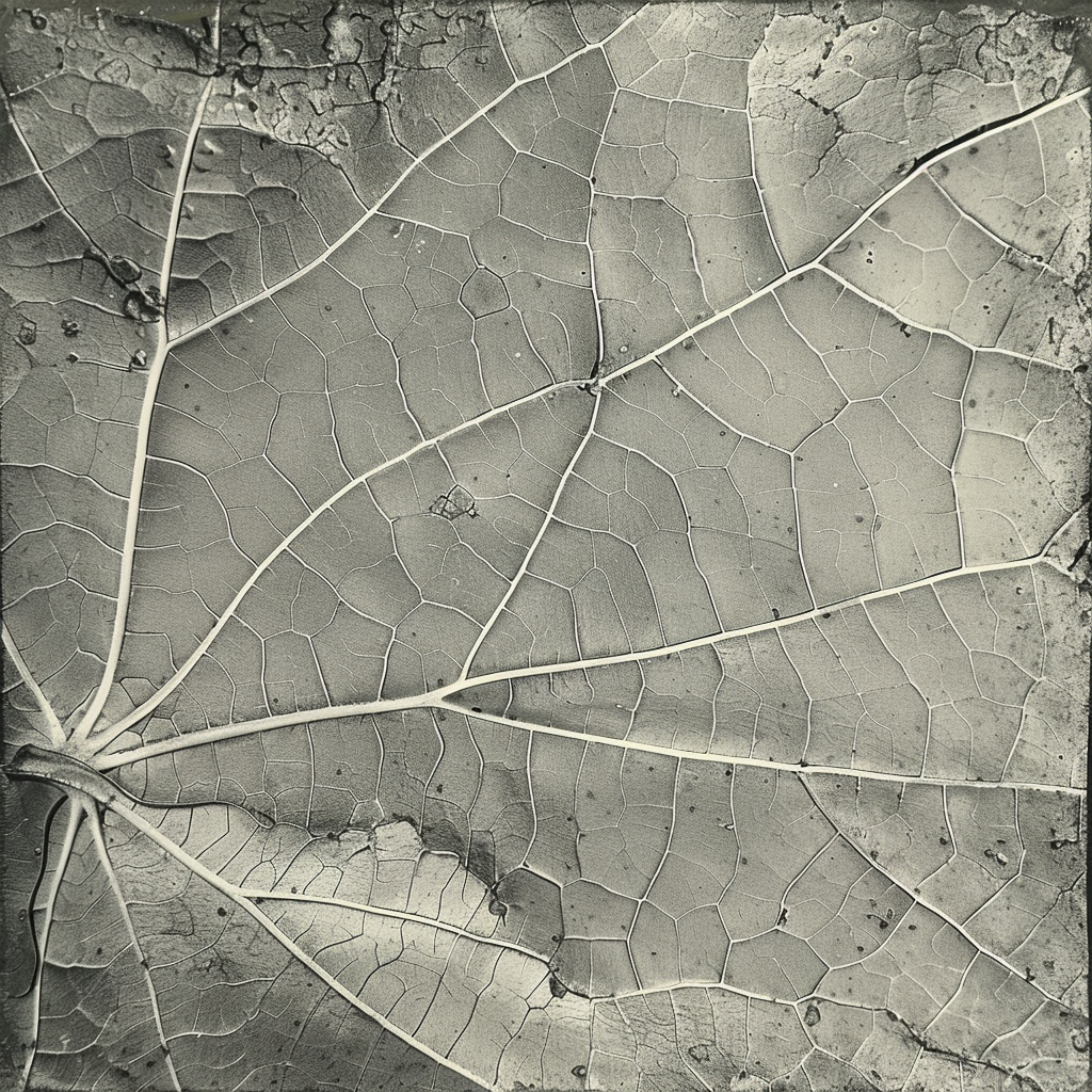 Leaf texture on dirty surface