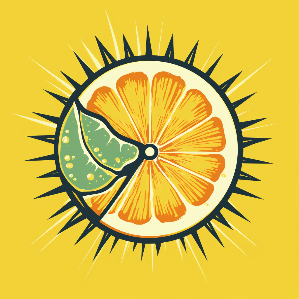 Vibrant lemon slice logo design