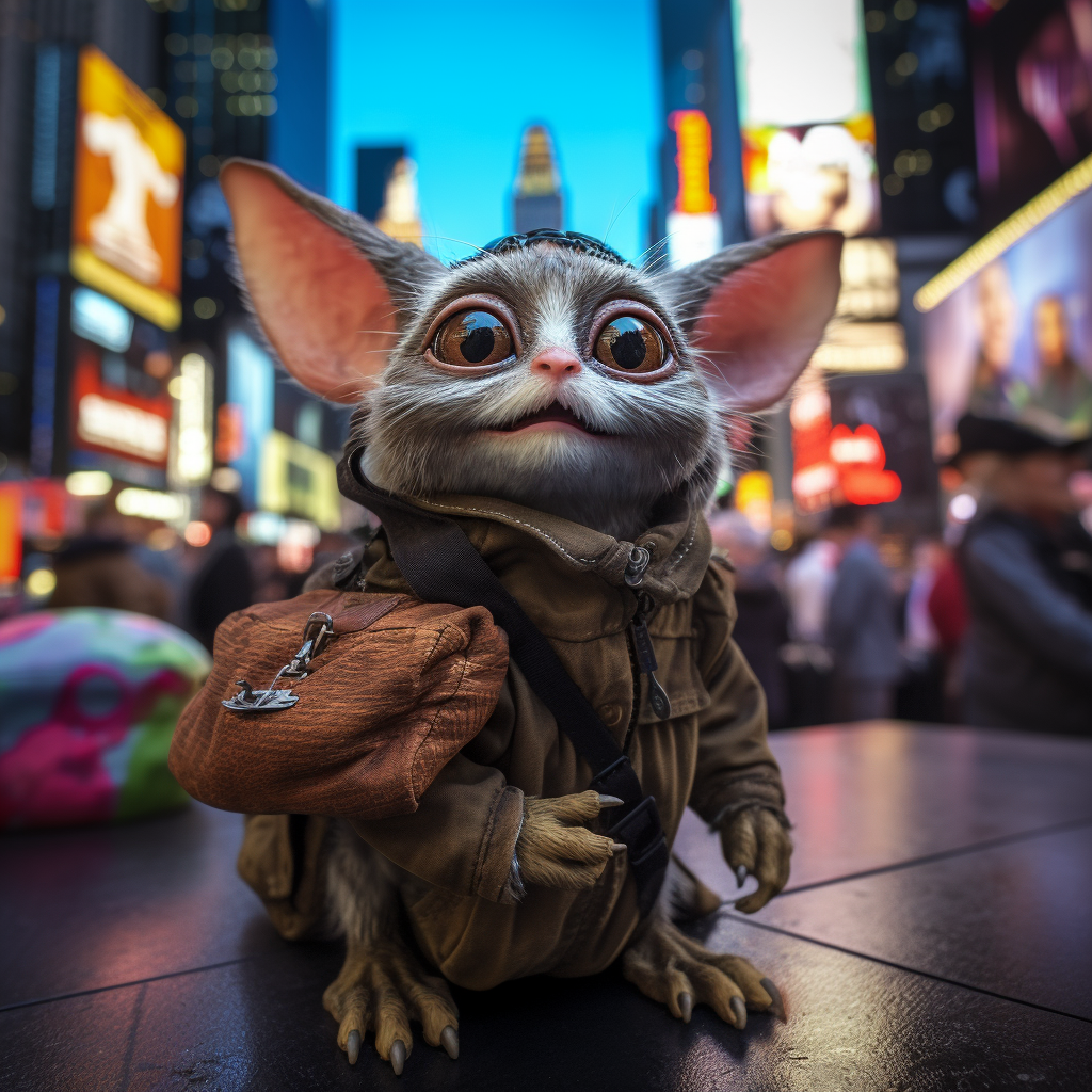 Les Gremlins visiting Time Square