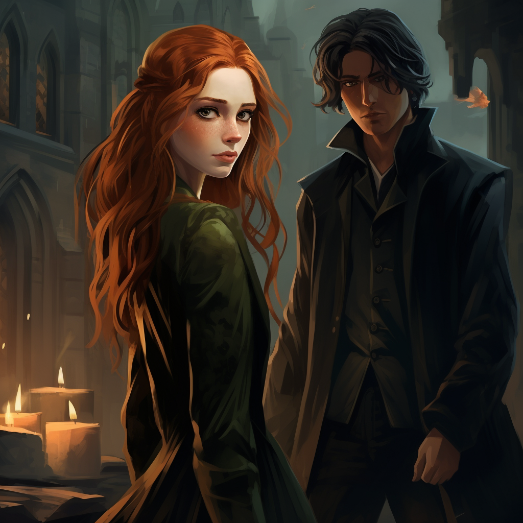 Lily Evans and Severus Snape having intense argument