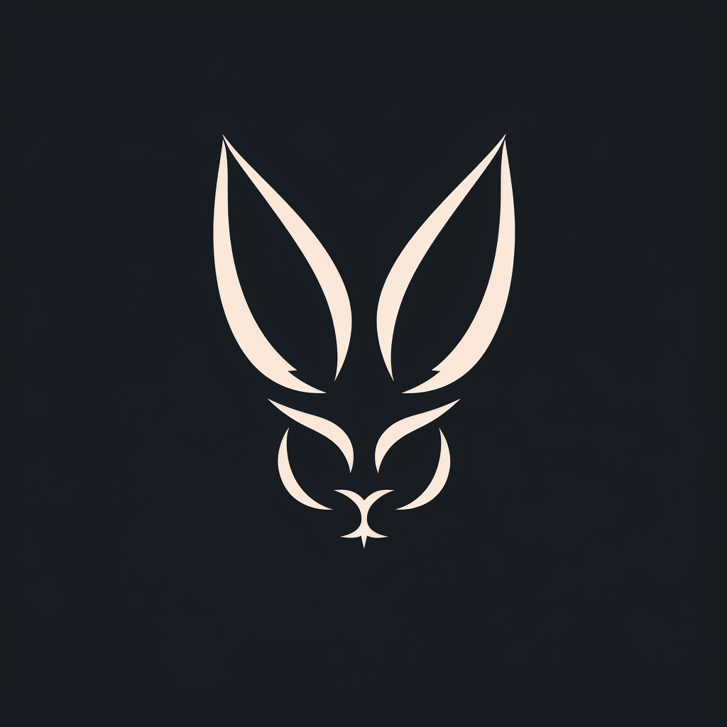 Cute bunny ears logo image