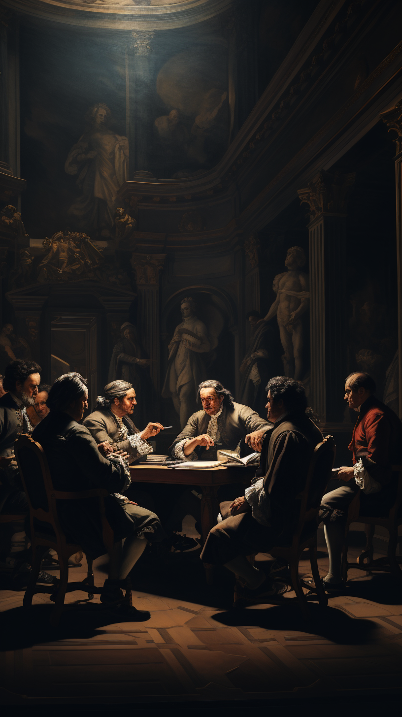 Men at Table in Louvre Paris