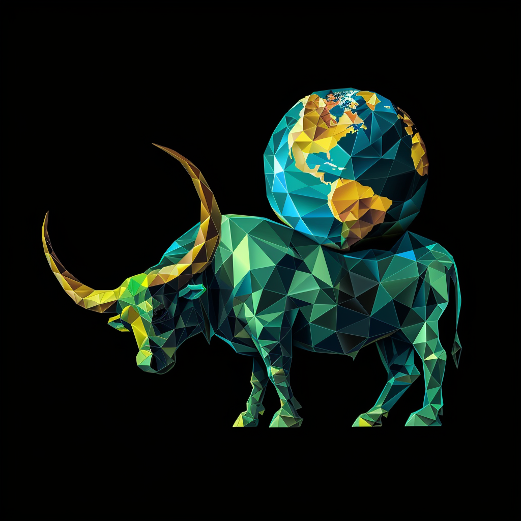 Low Poly Taurus Globe Horns